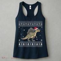 Spinosaurus Lovers Santa Ugly Xmas Sweater Women's Tank Top thumb 3