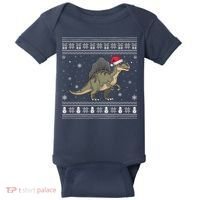 Spinosaurus Lovers Santa Ugly Xmas Sweater Baby Bodysuit thumb 0