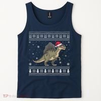 Spinosaurus Lovers Santa Ugly Xmas Sweater Tank Top thumb 2