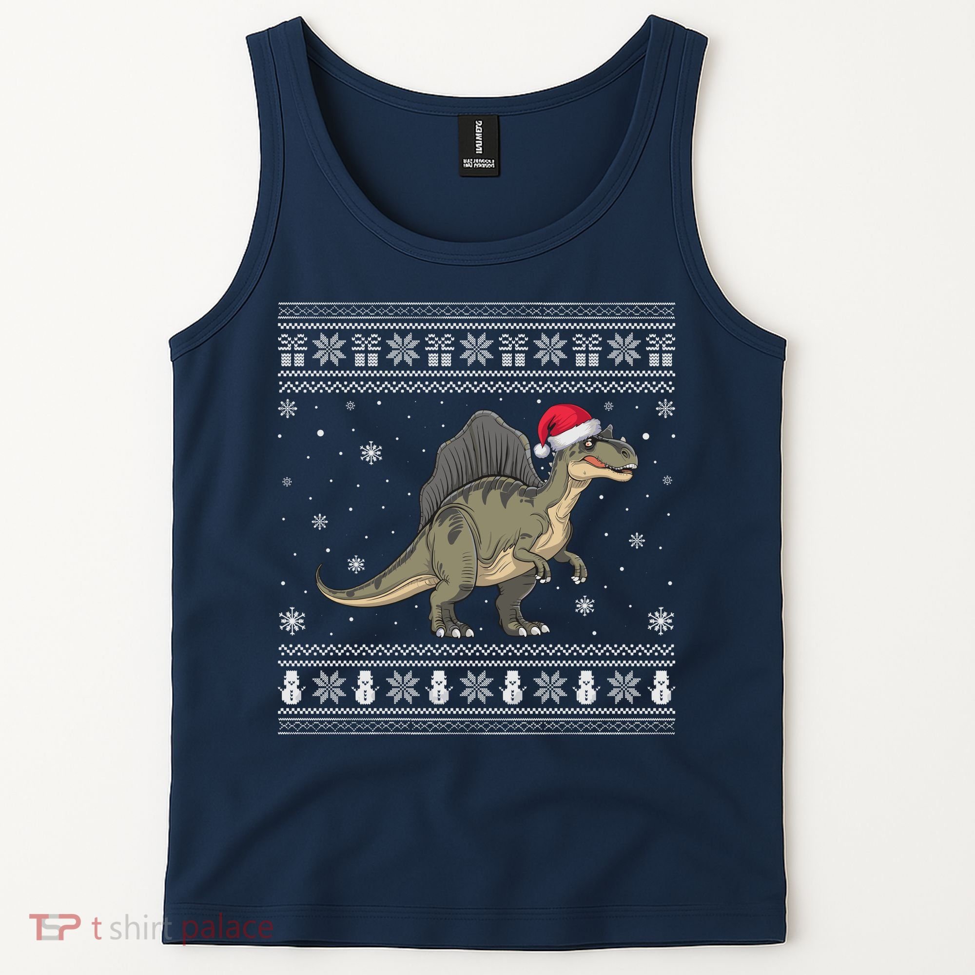 Spinosaurus Lovers Santa Ugly Xmas Sweater Tank Top