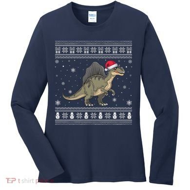 Spinosaurus Lovers Santa Ugly Xmas Sweater Women's Long Sleeve Shirt