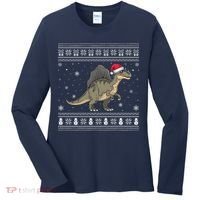 Spinosaurus Lovers Santa Ugly Xmas Sweater Women's Long Sleeve Shirt thumb 0