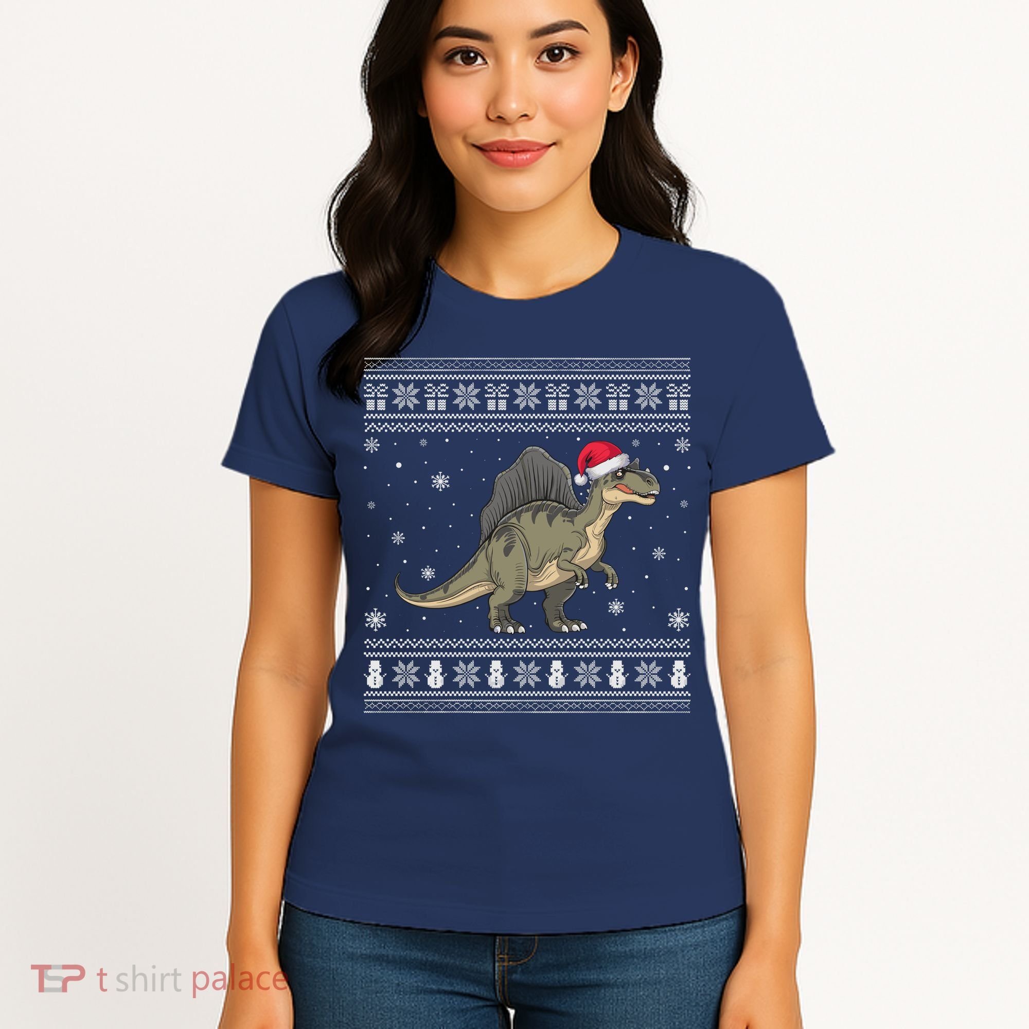 Spinosaurus Lovers Santa Ugly Xmas Sweater Women's T-Shirt