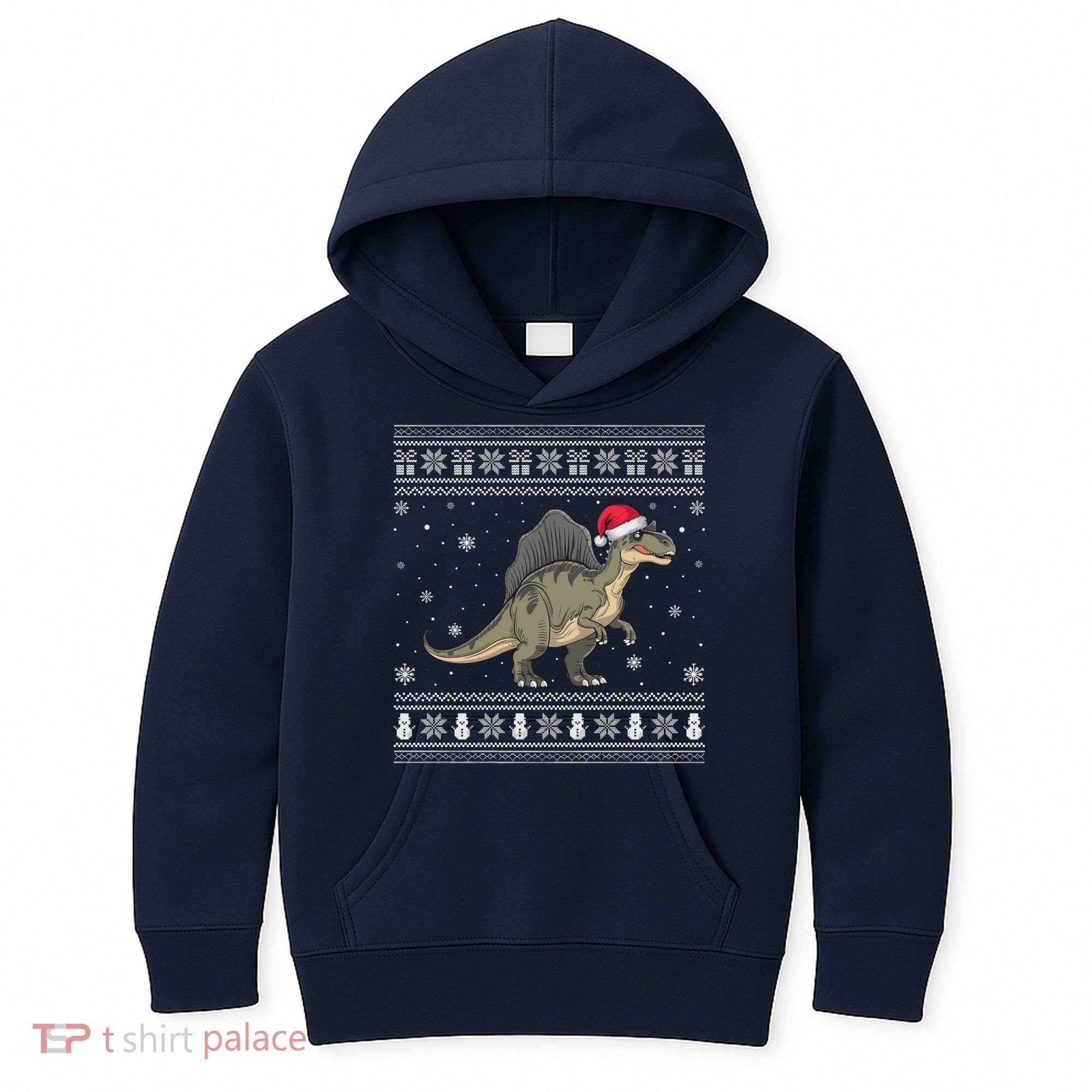Spinosaurus Lovers Santa Ugly Xmas Sweater Kids Hoodie