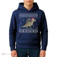 Spinosaurus Lovers Santa Ugly Xmas Sweater Kids Hoodie thumb 4