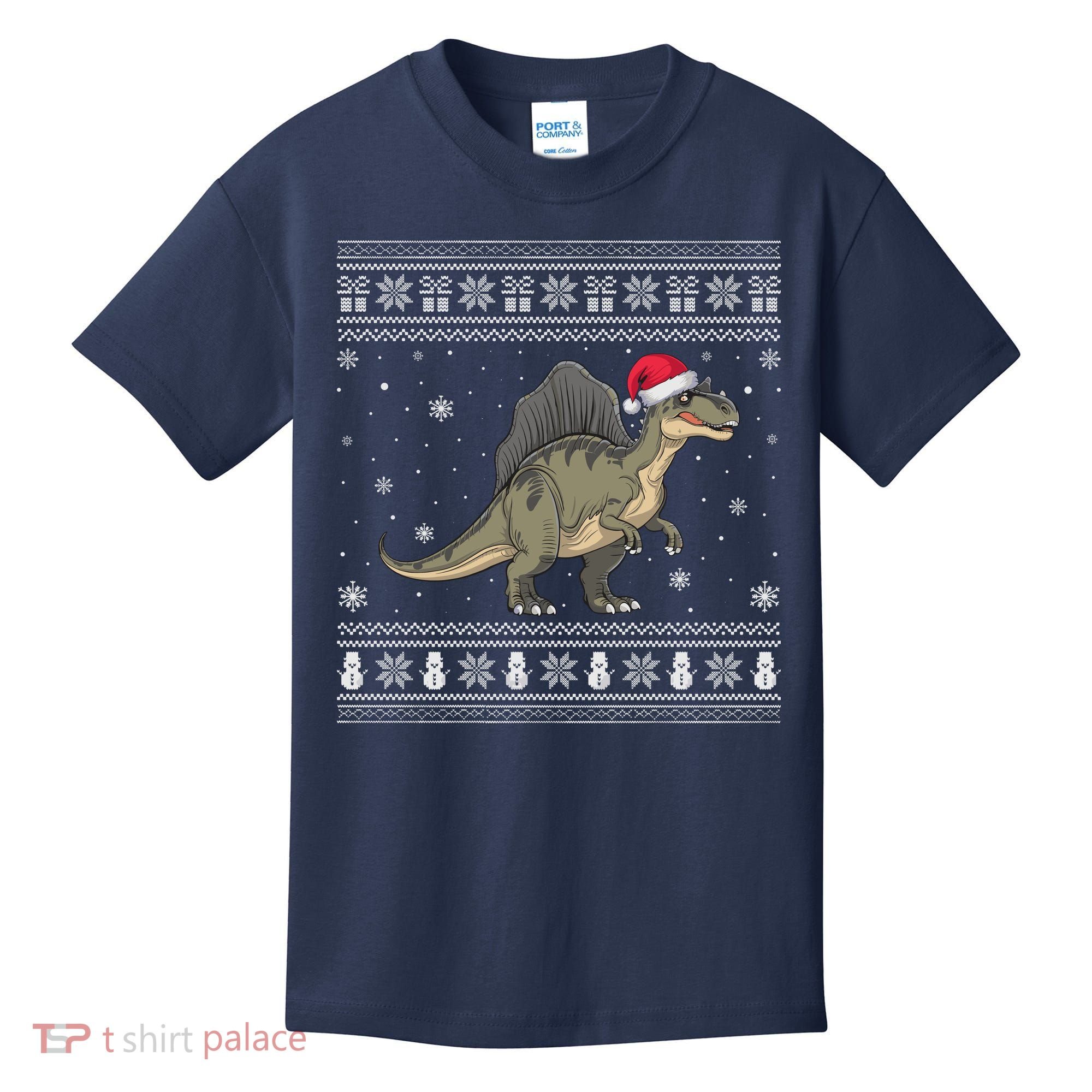 Spinosaurus Lovers Santa Ugly Xmas Sweater Kids T-Shirt