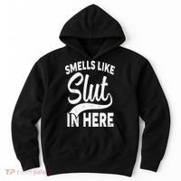 Smells Like Slut In Here Funny Offensive Retro Adult Humor Hoodie thumb 0