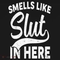 Smells Like Slut In Here Funny Offensive Retro Adult Humor Women's Long Sleeve Shirt thumb 2