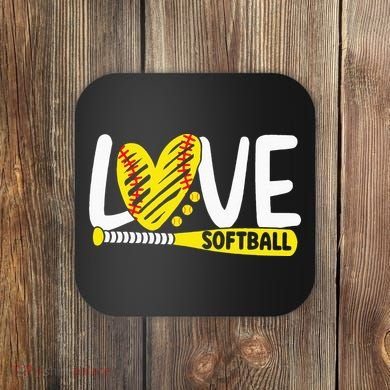 Softball Love Softball Coaster