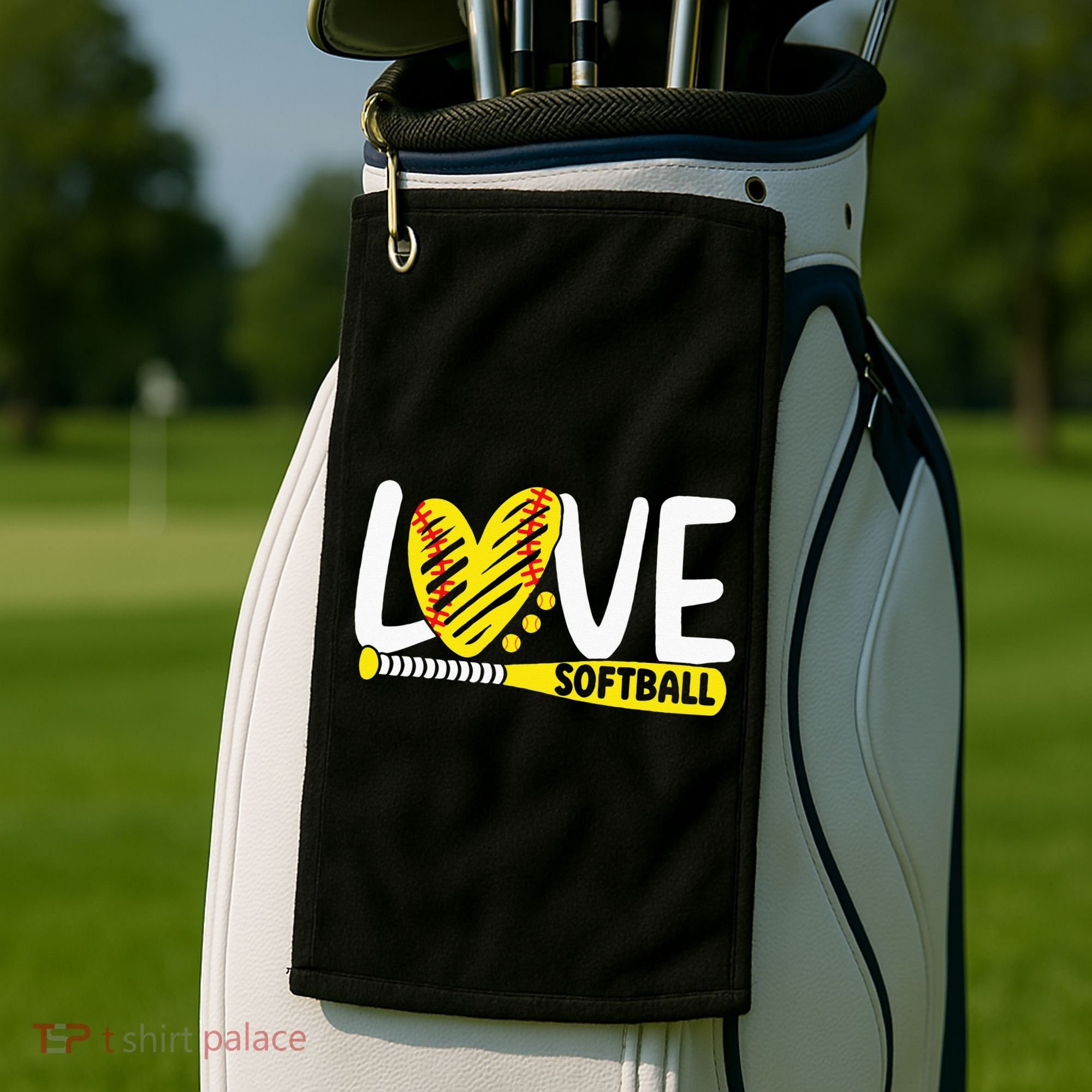 Softball Love Softball Golf Towel