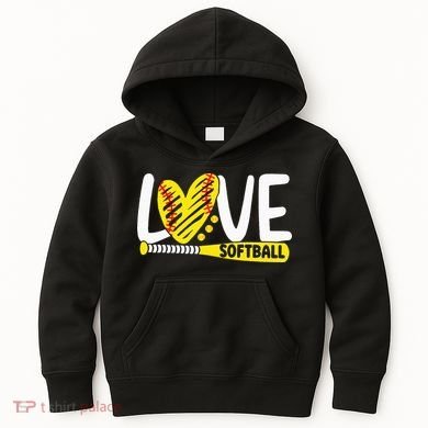 Softball Love Softball Kids Hoodie