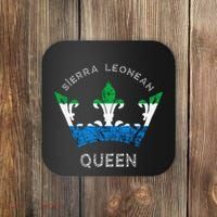 Sierra Leone Sierra Leonean Queen Crown Leonean Pride Coaster thumb 0