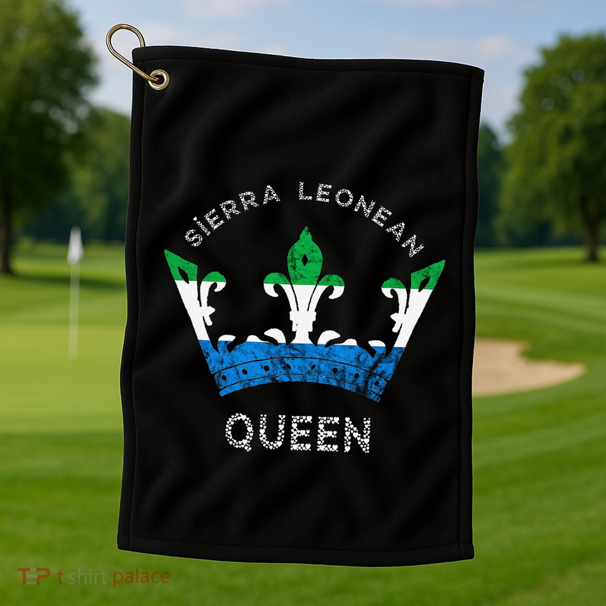 Sierra Leone Sierra Leonean Queen Crown Leonean Pride Golf Towel