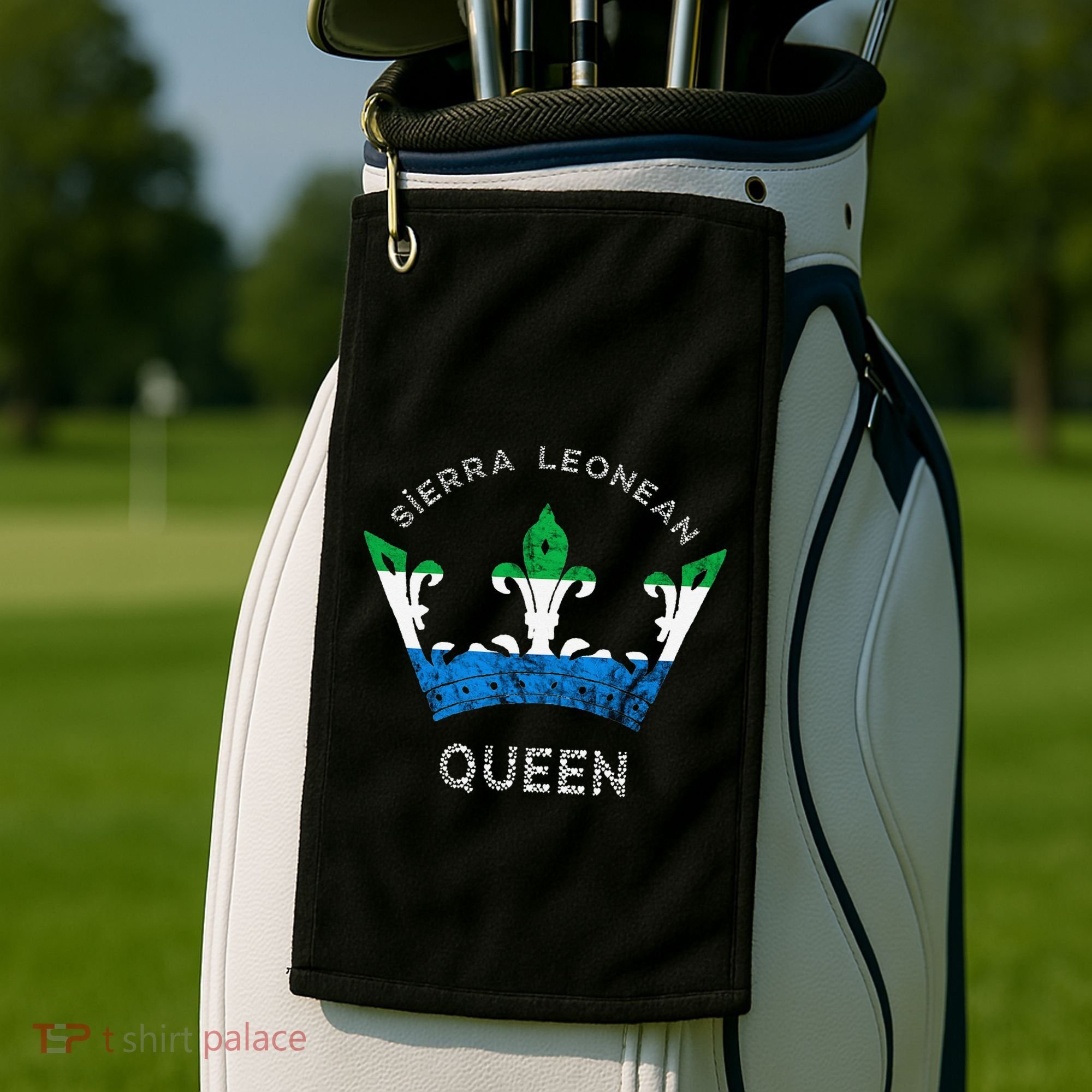 Sierra Leone Sierra Leonean Queen Crown Leonean Pride Golf Towel