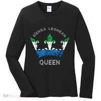 Sierra Leone Sierra Leonean Queen Crown Leonean Pride Women's Long Sleeve Shirt thumb 0