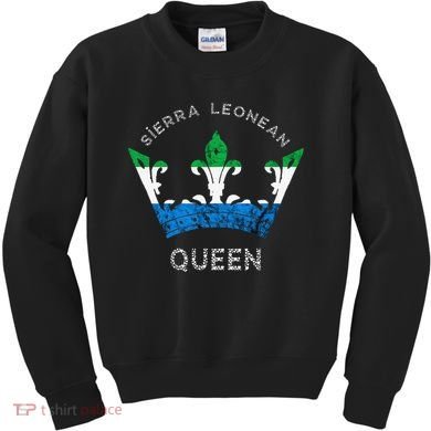 Sierra Leone Sierra Leonean Queen Crown Leonean Pride Kids Sweatshirt