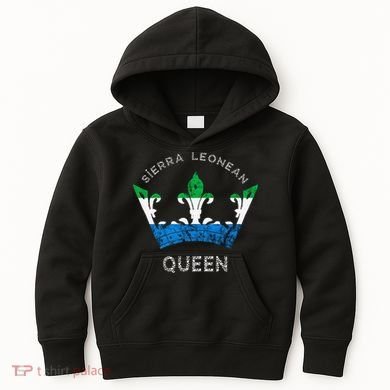 Sierra Leone Sierra Leonean Queen Crown Leonean Pride Kids Hoodie