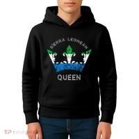 Sierra Leone Sierra Leonean Queen Crown Leonean Pride Kids Hoodie thumb 4
