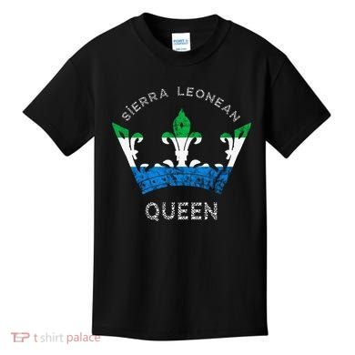 Sierra Leone Sierra Leonean Queen Crown Leonean Pride Kids T-Shirt