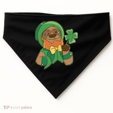 Sloth Leprechaun USA-Made Doggie Bandana