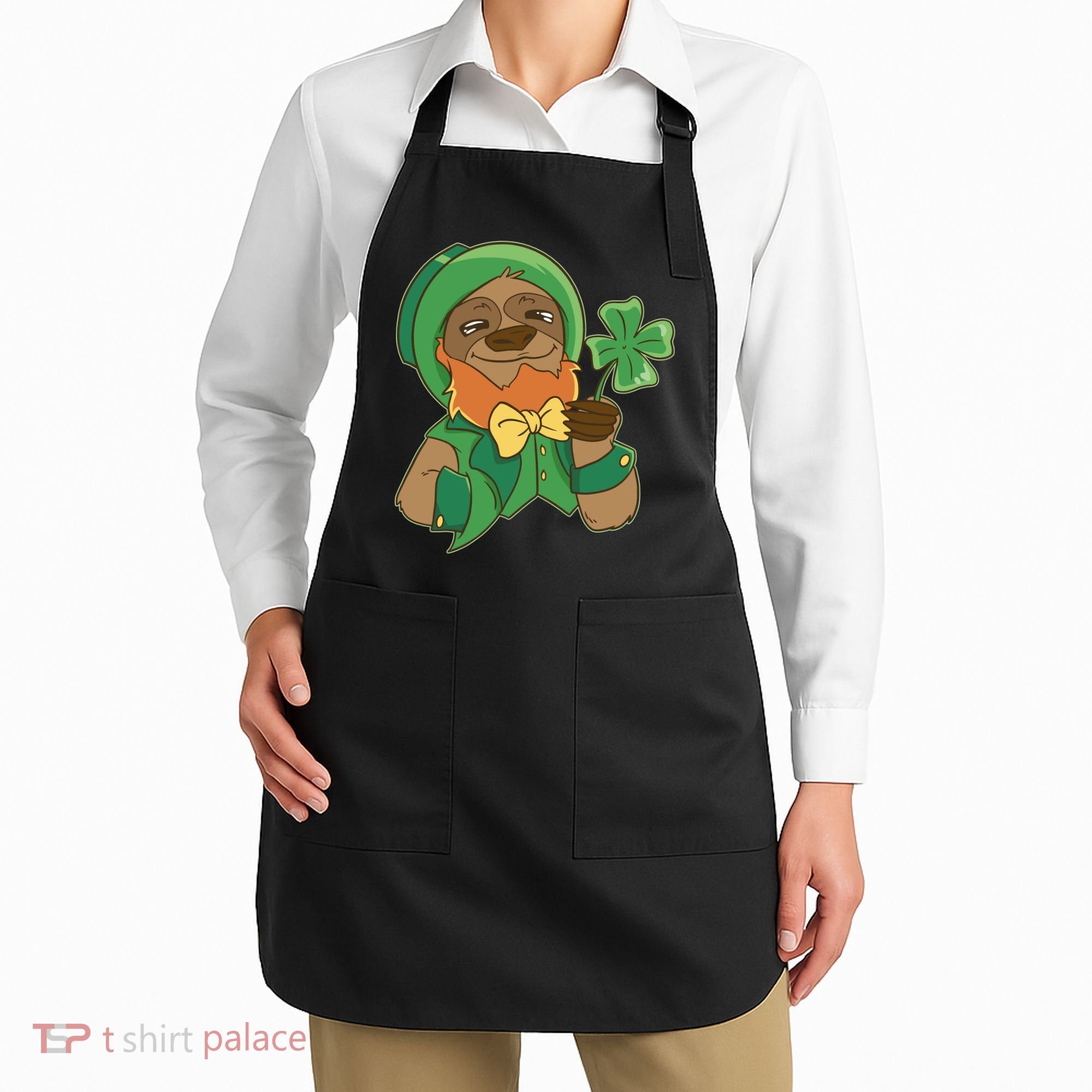 Sloth Leprechaun Apron