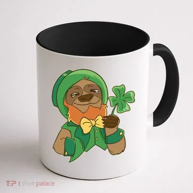 Sloth Leprechaun Coffee Mug back