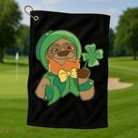 Sloth Leprechaun Golf Towel thumb 1