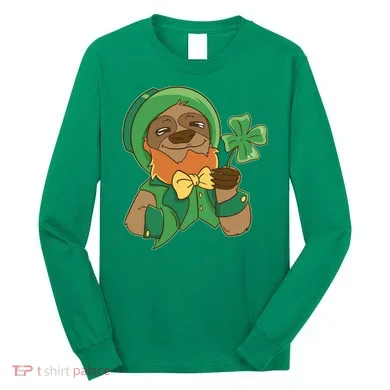 Sloth Leprechaun Long Sleeve Shirt