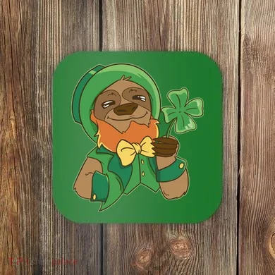 Sloth Leprechaun Coaster