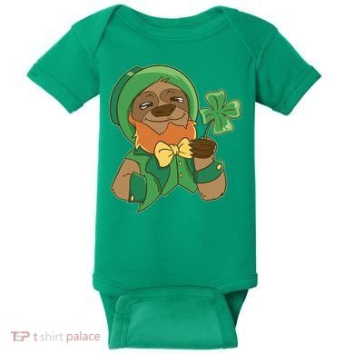 Sloth Leprechaun Baby Bodysuit