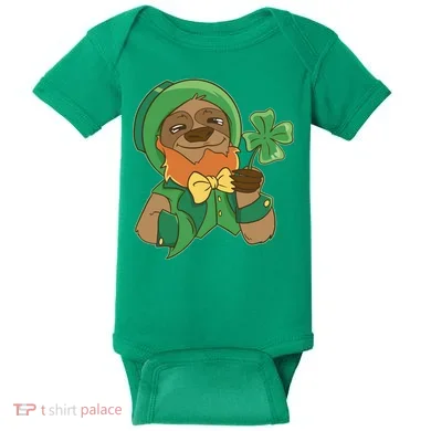 Sloth Leprechaun Baby Bodysuit