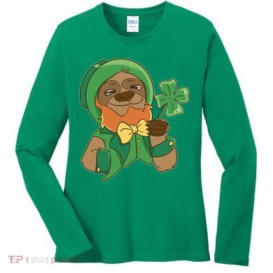 Sloth Leprechaun Women's Long Sleeve Shirt
