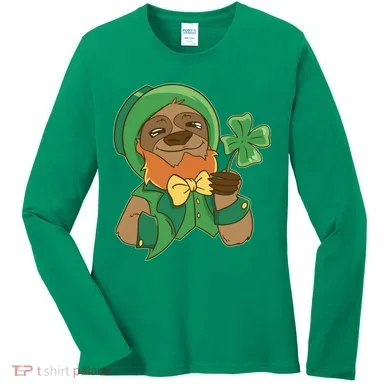 Sloth Leprechaun Women's Long Sleeve Shirt