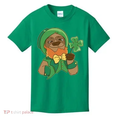 Sloth Leprechaun Kids T-Shirt