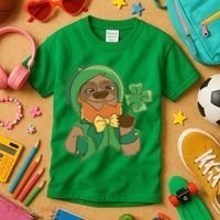 Sloth Leprechaun Kids T-Shirt thumb 3