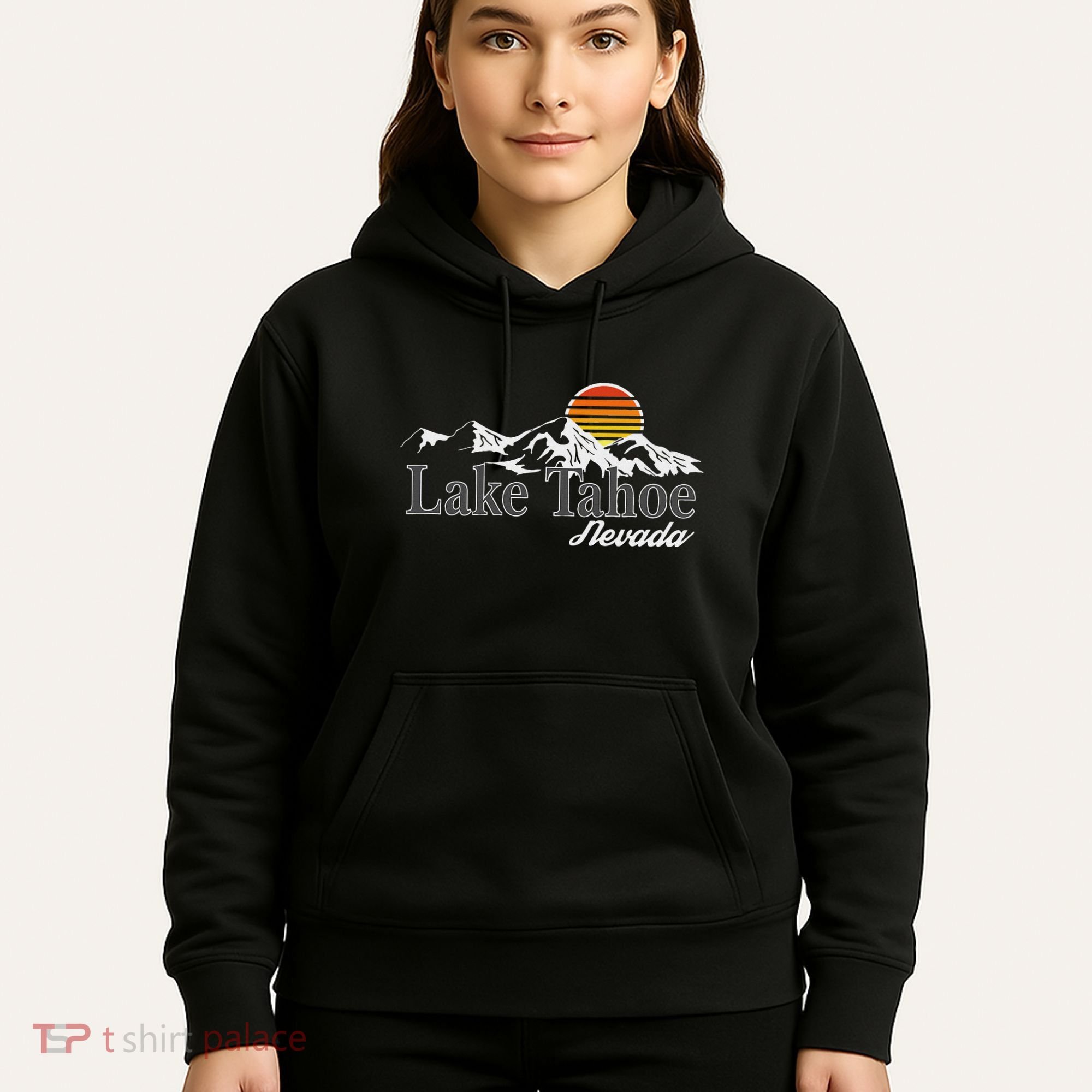 Skiing Lake Tahoe Nevada Mountain Lover Hoodie