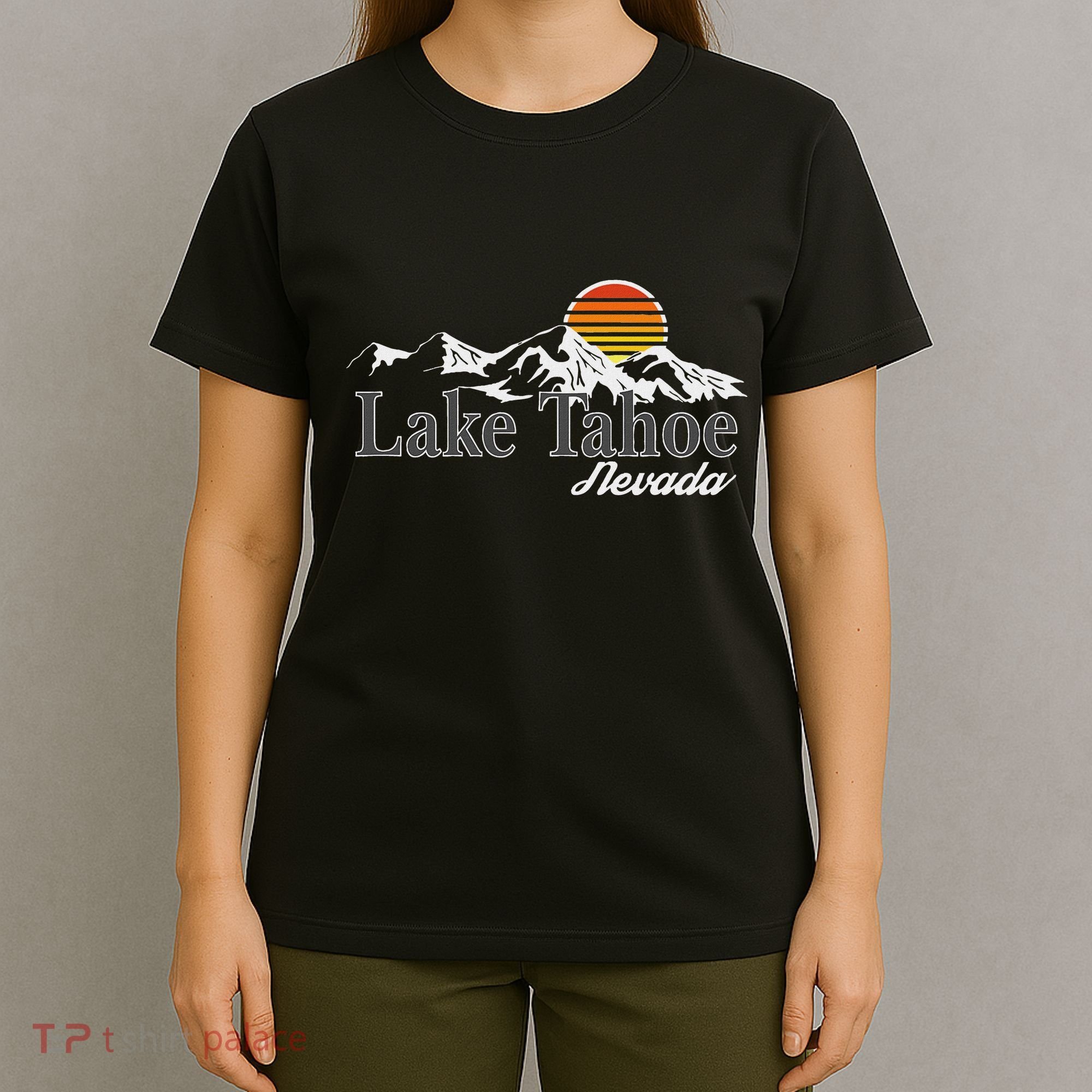 Skiing Lake Tahoe Nevada Mountain Lover T-Shirt