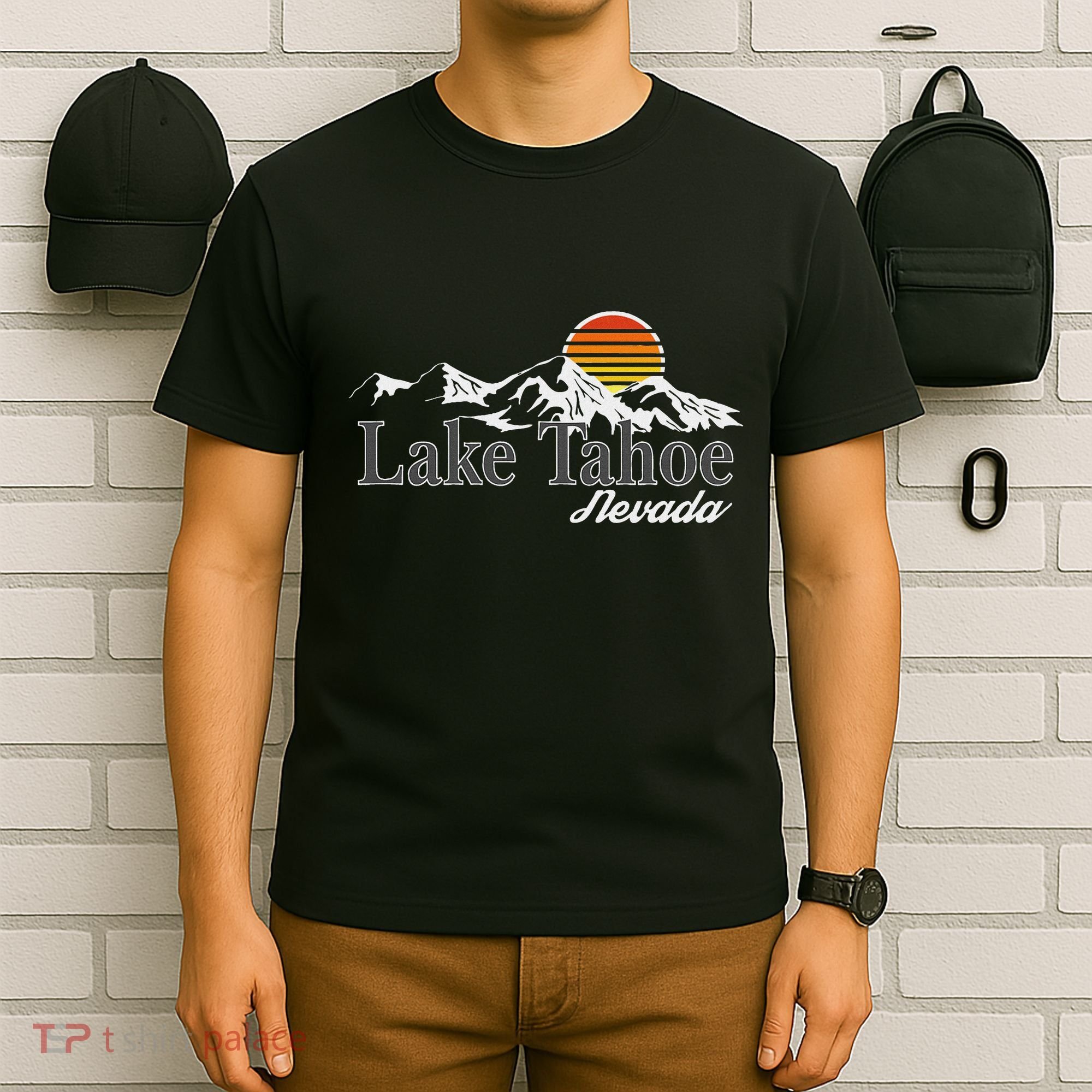 Skiing Lake Tahoe Nevada Mountain Lover T-Shirt