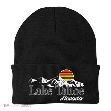 Skiing Lake Tahoe Nevada Mountain Lover Beanie