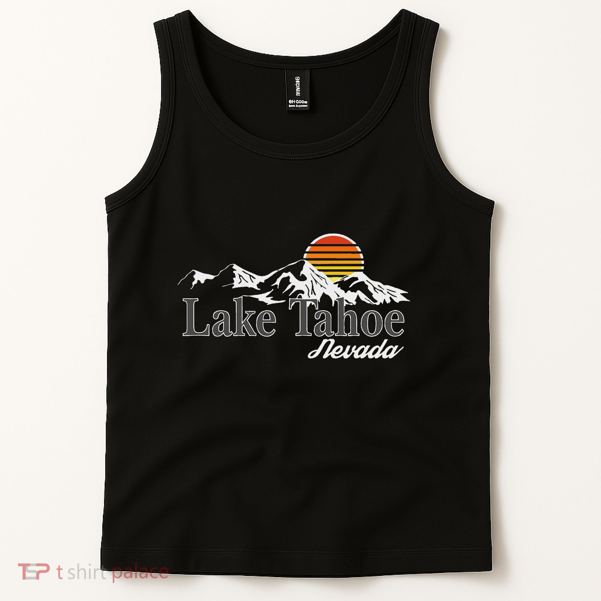 Skiing Lake Tahoe Nevada Mountain Lover Tank Top