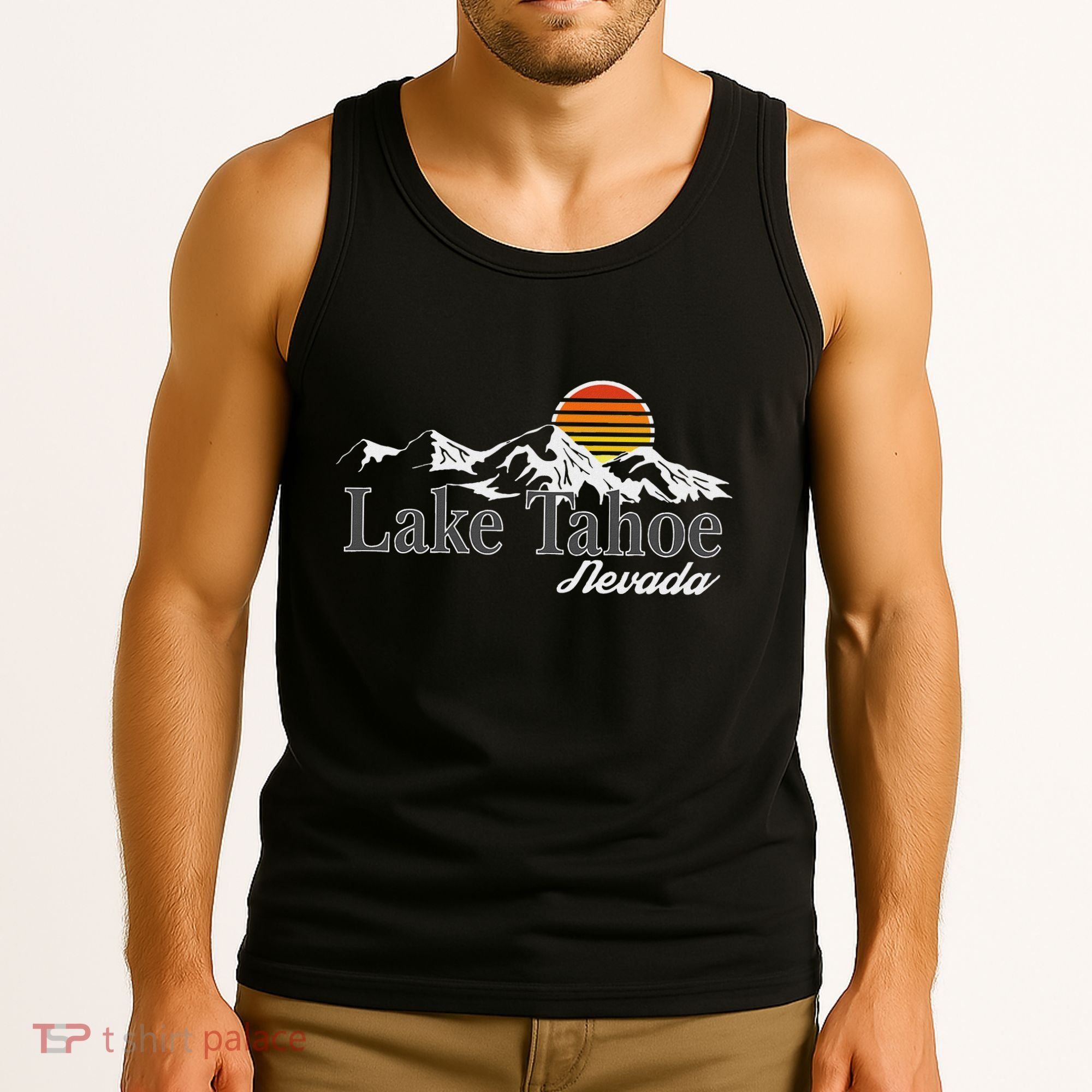 Skiing Lake Tahoe Nevada Mountain Lover Tank Top