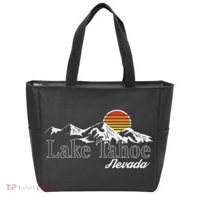 Skiing Lake Tahoe Nevada Mountain Lover Tote Bag