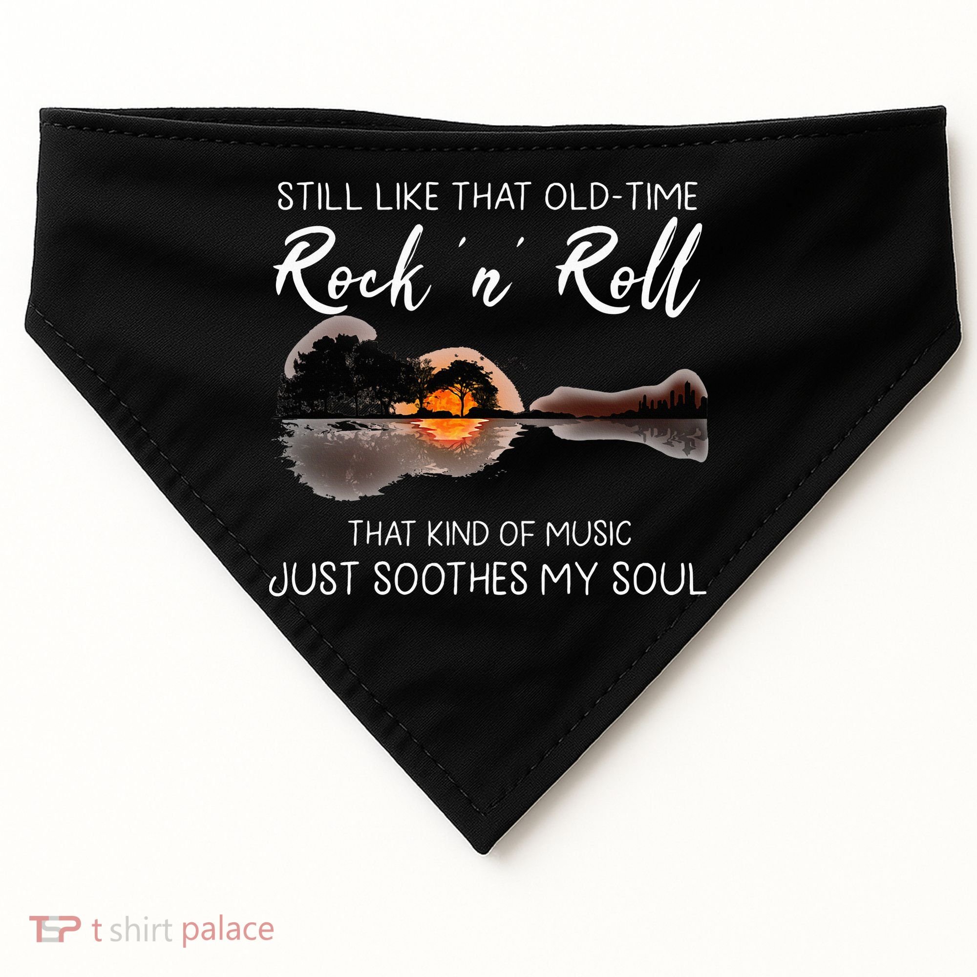 Still Like That Old Time Rock N Roll Music Guitar USA-Made Doggie Bandana