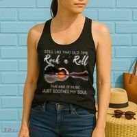 Still Like That Old Time Rock N Roll Music Guitar Women's Tank Top thumb 2
