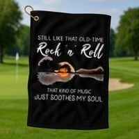 Still Like That Old Time Rock N Roll Music Guitar Golf Towel thumb 1