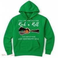 Still Like That Old Time Rock N Roll Music Guitar Hoodie thumb 0