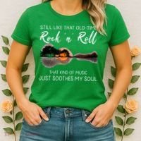 Still Like That Old Time Rock N Roll Music Guitar Women's T-Shirt thumb 2