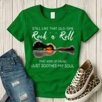 Still Like That Old Time Rock N Roll Music Guitar Women's T-Shirt thumb 3