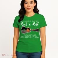 Still Like That Old Time Rock N Roll Music Guitar Women's T-Shirt thumb 4