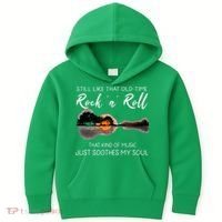 Still Like That Old Time Rock N Roll Music Guitar Kids Hoodie thumb 0